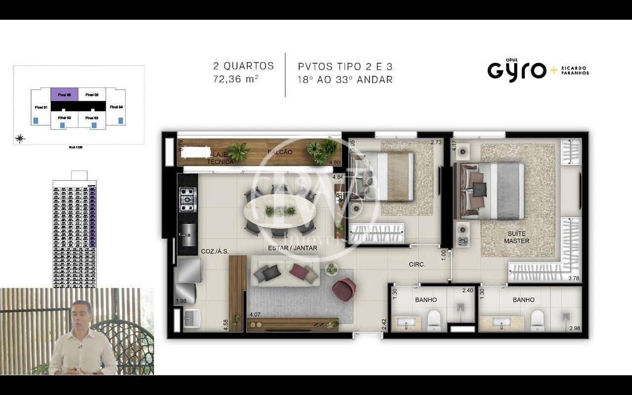 Apartamento de 2 Suítes à Venda no Opus Gyro Vaca Brava – Setor Marista Goiânia