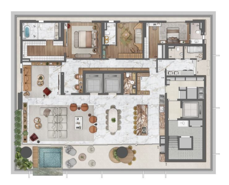 Legítimo Flamboyant Residencial - Apartamento Luxo 4 Suítes 420m² no Jardim Goiás